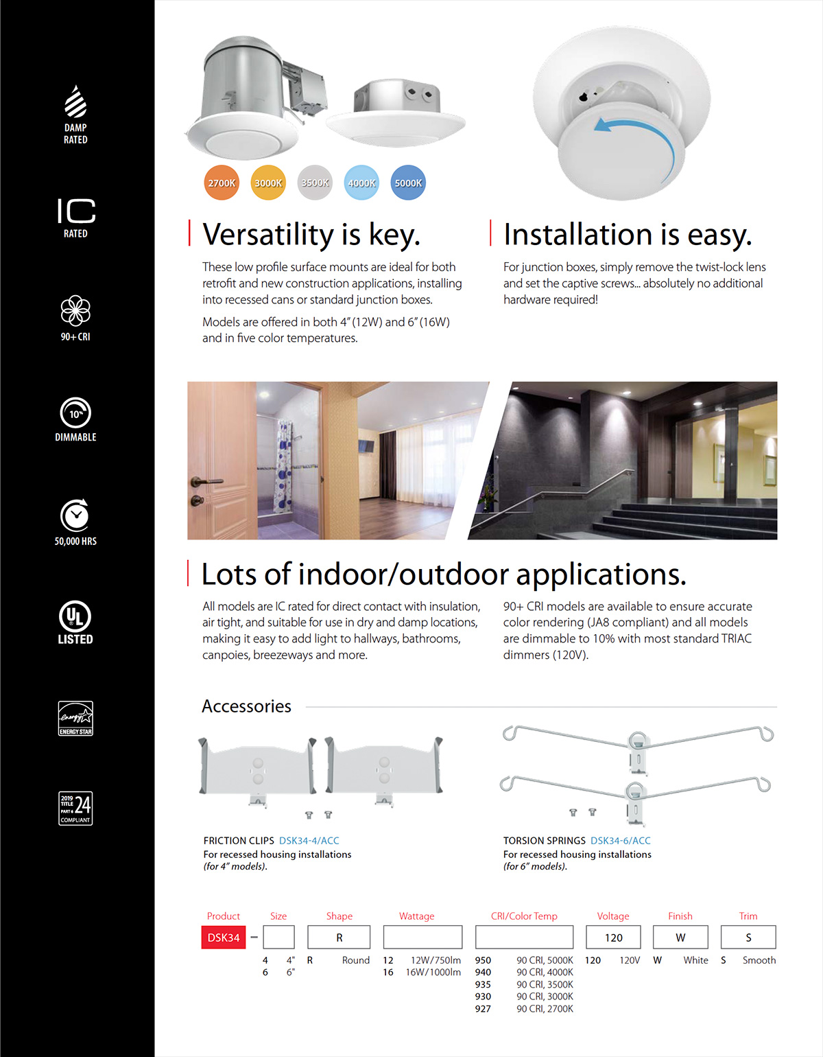 The RAB Economy Disk series of LED surface mount ceiling fixtures