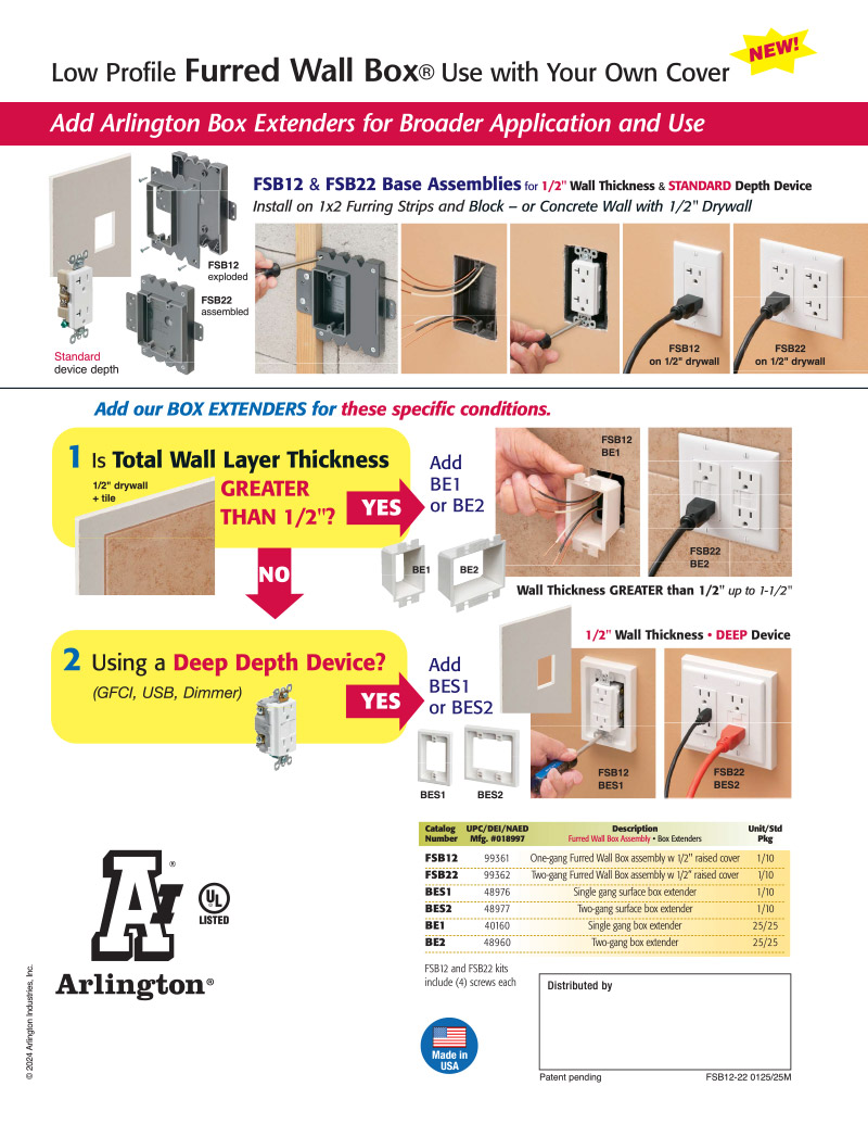 Low Profile Furred Wall Box